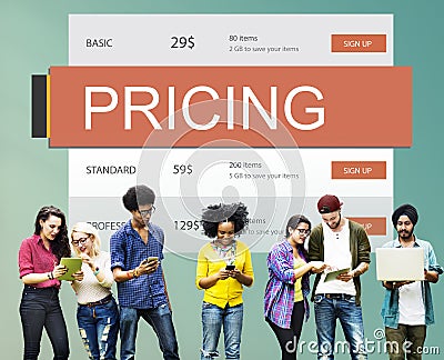 Marketing Pricing Price Promotion Value Concept Stock Photo