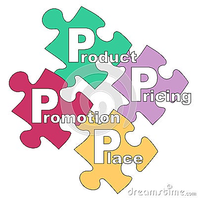 Marketing puzzle Vector Illustration