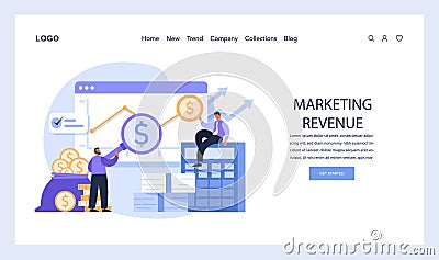 Marketing Revenue concept. Flat vector illustration Vector Illustration