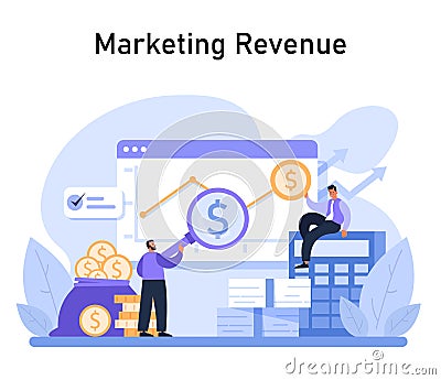 Marketing Revenue concept. Flat vector illustration Vector Illustration