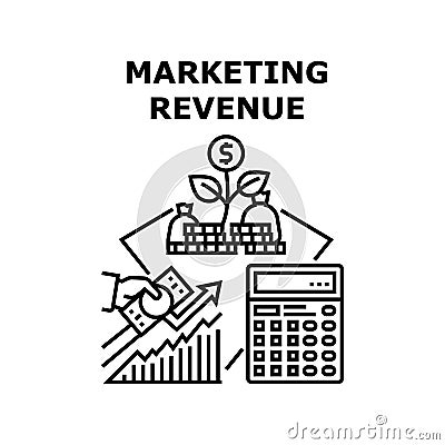 Marketing Revenue Vector Concept Illustration Vector Illustration
