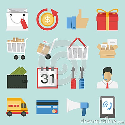 Marketing-sales icons Vector Illustration