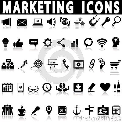 Marketing and sales icons, signs, vector illustrations Vector Illustration