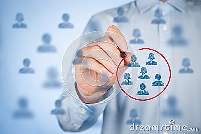 Marketing segmentation Stock Photo