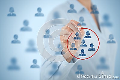 Marketing segmentation Stock Photo