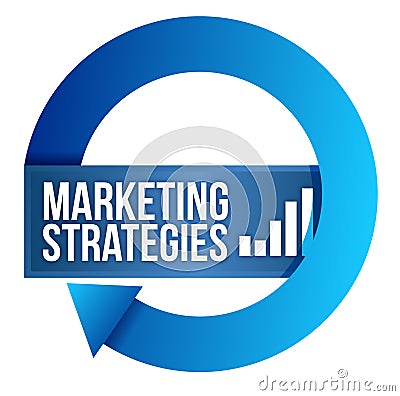 Marketing strategies cycle illustration design Cartoon Illustration