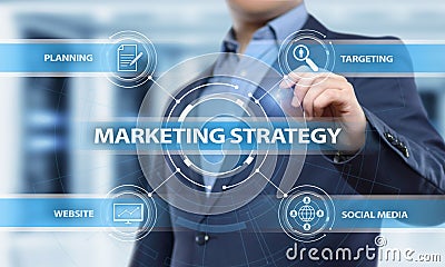 Marketing Strategy Business Advertising Plan Promotion concept Stock Photo