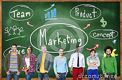 Marketing Strategy Team Business Commercial Advertising Concept Stock Photo