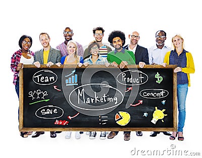 Marketing Strategy Team Business Commercial Advertising Concept Stock Photo