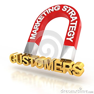 Marketing strategy to attract customers, 3d render Stock Photo