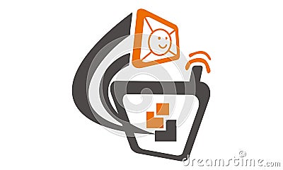 Marketing via phone Vector Illustration