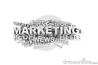 Marketing Word Cloud Stock Photo