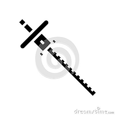 marking gauge carpenter accessory glyph icon vector illustration Vector Illustration