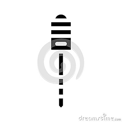 Marking peg stick glyph icon vector illustration Vector Illustration