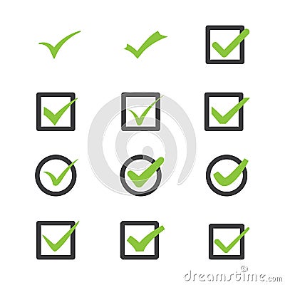 Marks of approval Vector Illustration