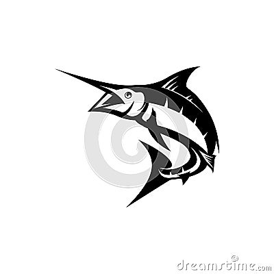 Marlin icon. fishing logo Vector Illustration