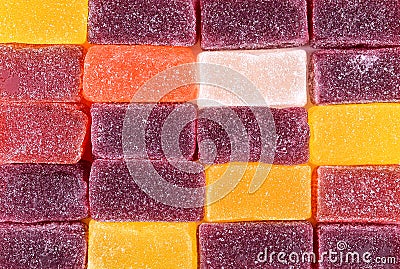 Marmalade sweets background. Gelly candies close up Stock Photo