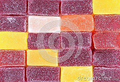 Marmalade sweets background. Gelly candies close up Stock Photo