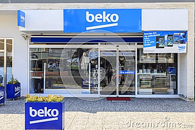 Turkish domestic aplliances manufacturer BEKO shop on Engin Boulevard in Marmaris, Turkey Editorial Stock Photo