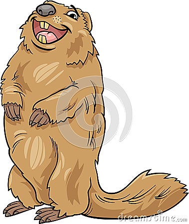 Marmot animal cartoon illustration Vector Illustration