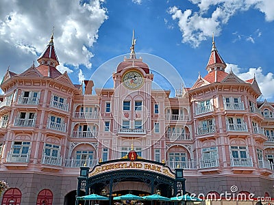 Marne la Valle, France,The Disneyland Hotel in Disneyland Resort Paris Editorial Stock Photo