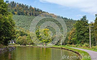 Marne - Rhine Canal in Vosges mountains, Alsase, France Stock Photo