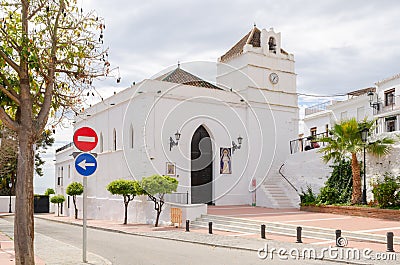 MARO, SPAIN - 03 MARCH 2022 Iglesia de Nuestra Senora de las Maravillas, church of Our lady of Wonders located at the Plaza de las Editorial Stock Photo