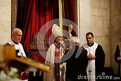 Maronite Patriarch and Cardinal Sfeir Editorial Stock Photo