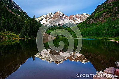 Maroon Bells Mountains Stock Photo