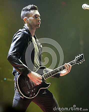 Maroon 5 performs in concert Editorial Stock Photo