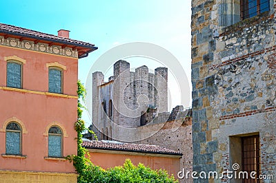 The architectures of Marostica Editorial Stock Photo