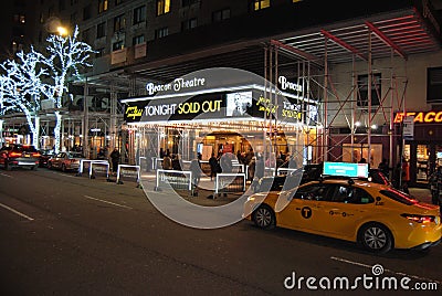 Marquee, Beacon Theatre, Jerry Seinfeld Show Sold Out Tonight, NYC, NY, USA Editorial Stock Photo