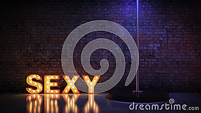 Marquee light letter sign Stock Photo