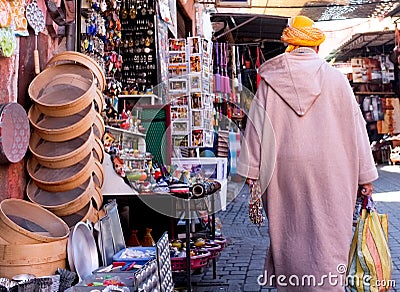 Marrakech Life in Souks Editorial Stock Photo