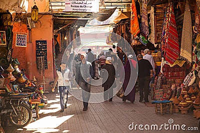 Marrakech street Editorial Stock Photo