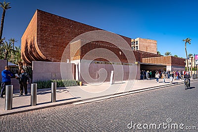 Marrakesh, Morocco - Yves Saint Laurent museum building Editorial Stock Photo