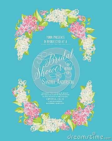 Marriage invitation card Vector Illustration