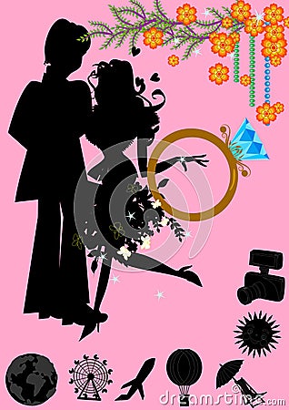 Marriage Proposal Vector Illustration