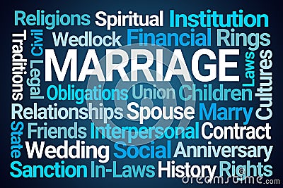Marriage Word Cloud Stock Photo