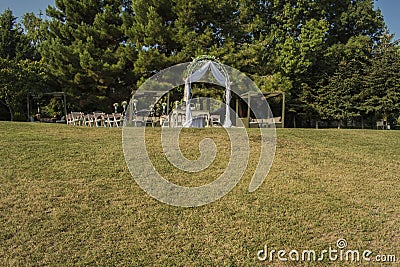 Married altar at the Sea Garden in Varna Stock Photo