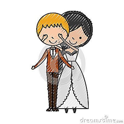 Married couple avatar characters Vector Illustration