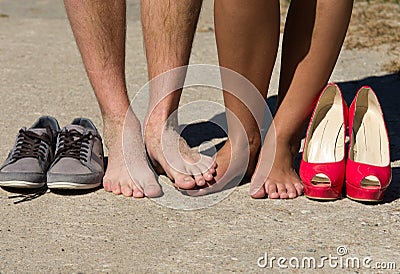 Married feet Stock Photo