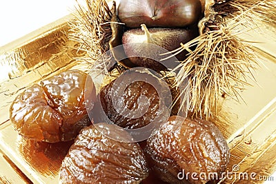 Marron glace horizontal Stock Photo