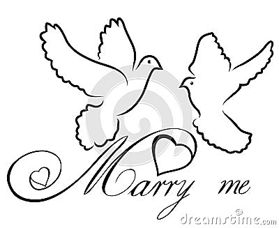 Marry me card Vector Illustration