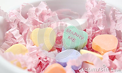 Marry Me Valentine's Hearts Stock Photo