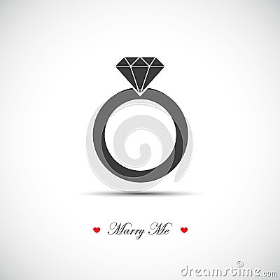 Marry me wedding ring icon pictogram Vector Illustration