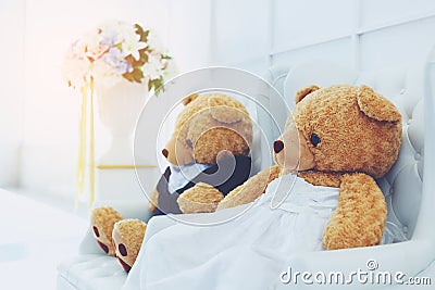 Marry teddy. Stock Photo