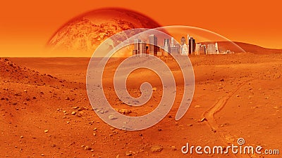 Mars Base Stock Photo