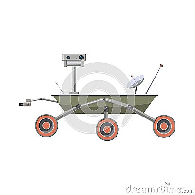 Mars exploration rover icon, cartoon style Stock Photo