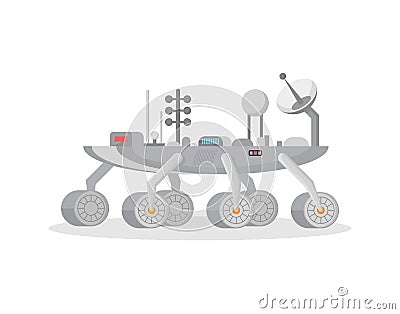 Mars exploration rover isolated icon Cartoon Illustration